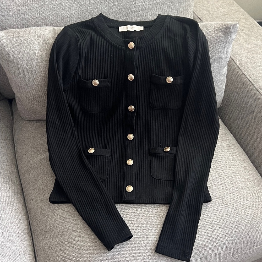 Loft Black Knit Cardigan